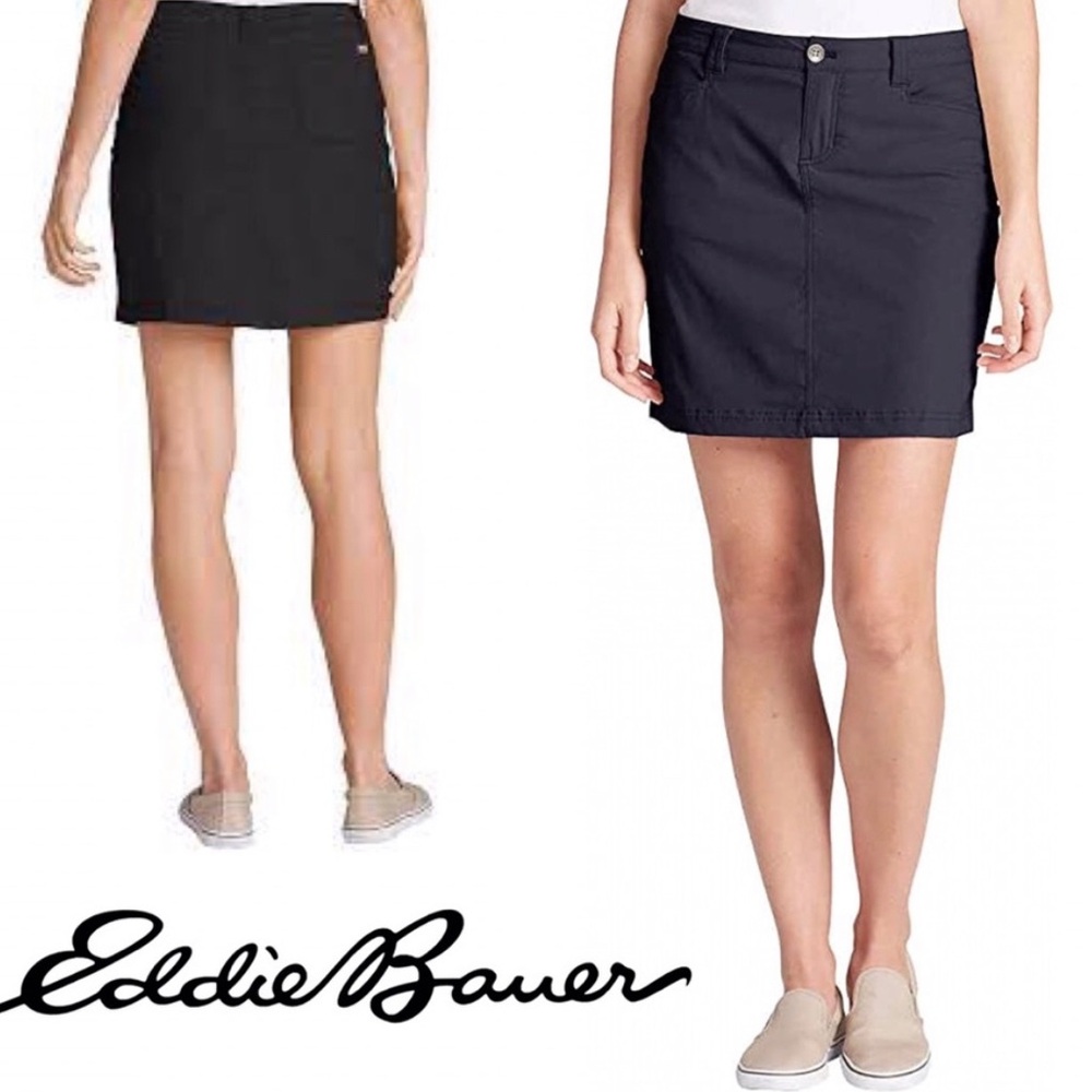 EDDIE BAUER SKORT Black  Sz 6 TALL TRAVEX